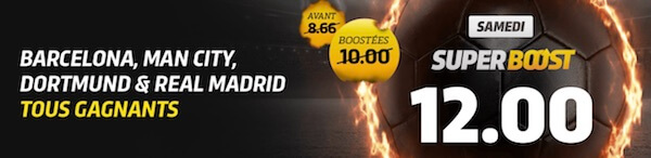 cote boostée premier bet foot 