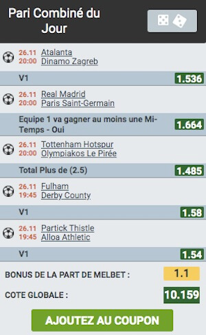 pari combiné du jour melbet ligue des champions