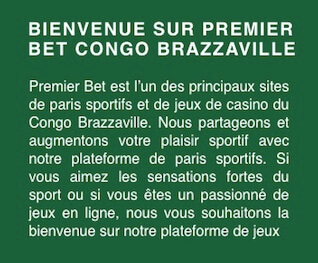 parier sur premier bet au congo