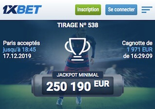 1xbet tirage cagnotte