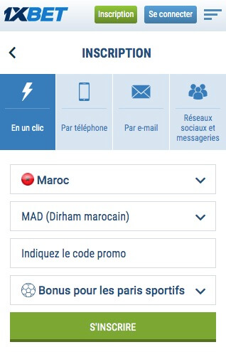 1xbet maroc pari sportif