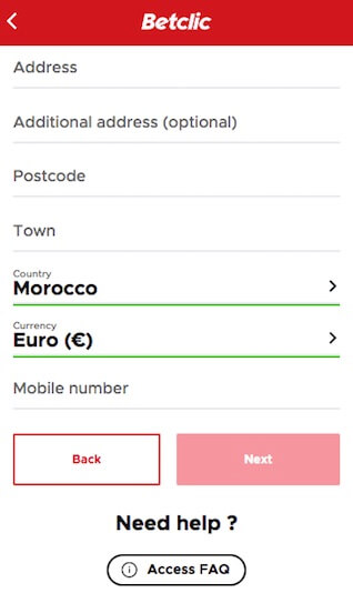 créer un compte sur betclic au maroc