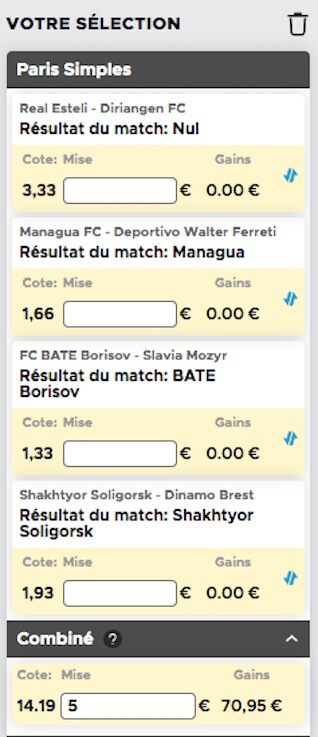 pari combiné betclic foot coupe