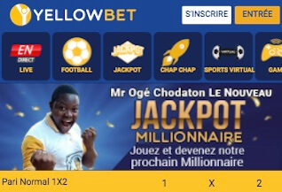 pari en ligne sur yellow bet benin