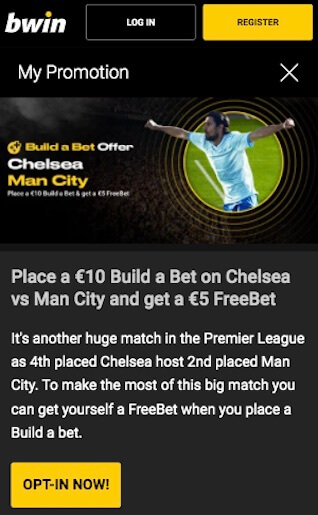 freebet 5 euros bwin chelsea man city