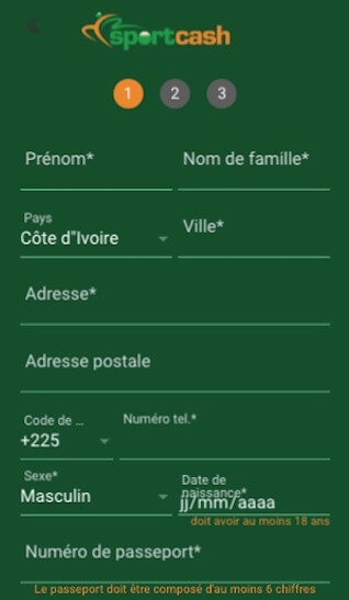 créer un compte de pari sportcash
