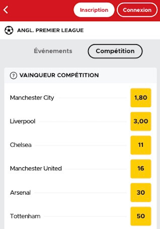 champion premier league betclic