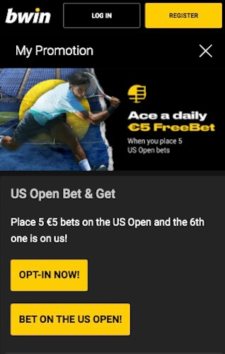 bwin 5€ freebets tennis