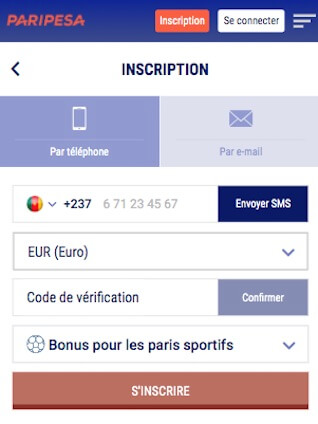 paripesa créer un compte