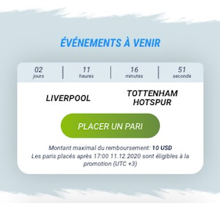 1xbet pari sans risque premier league