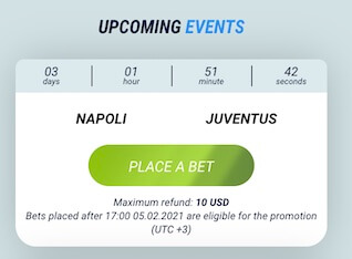 1xbet no risk bet serie a