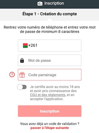 créer un compte bet261