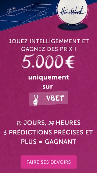 vbet cagnotte devoir 5000 euros