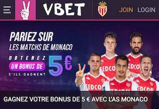 vbet 5 euros offert monaco