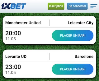 1xbet pari manchester united leicester