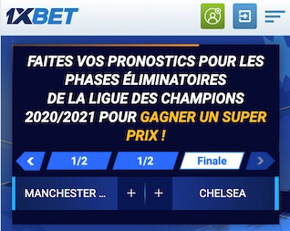 1xbet concours man city vs chelsea