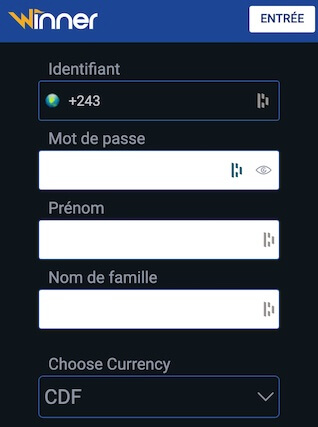 compte winner congo rdc