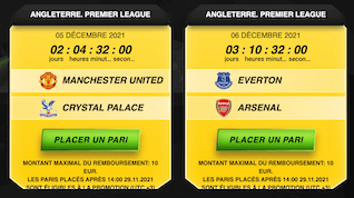 pari gros match sur le bookmaker betwinner entre manchester united et crystal palace