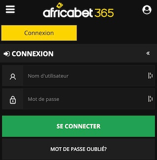 création d'un compte africabet 365