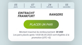 mise francfort glasgow rangers 1xbet