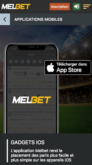 appli ios iphone melbet
