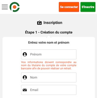 creer un compte sur pariezcash