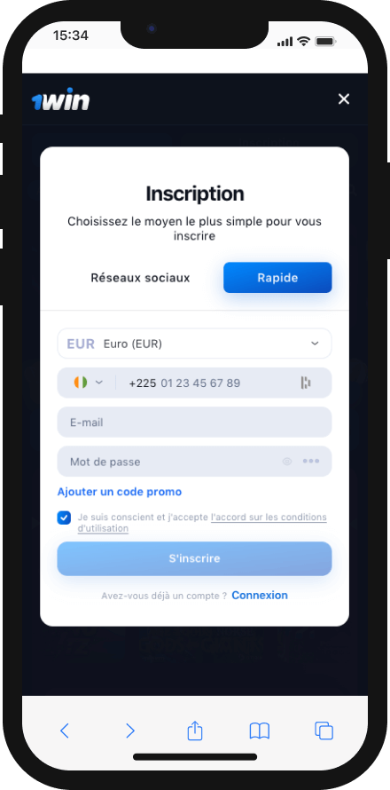1win inscription en ligne