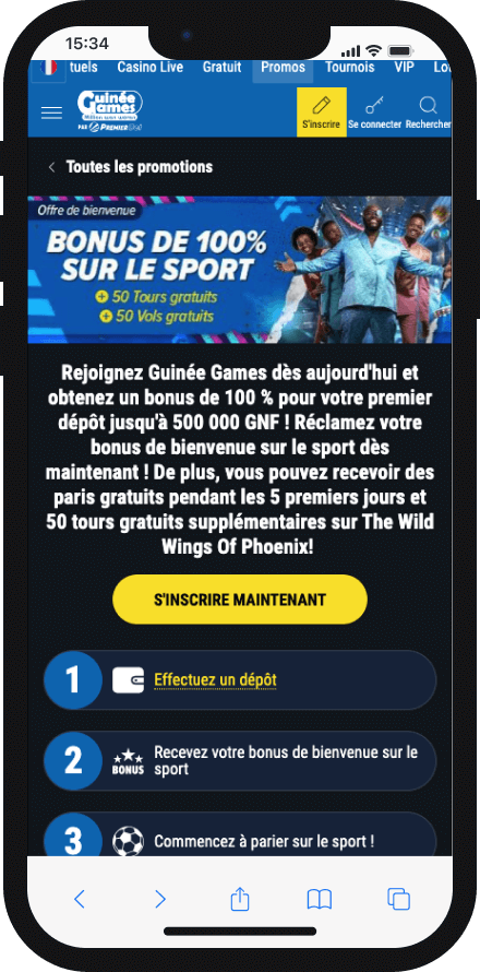 bonus guinee games inscription