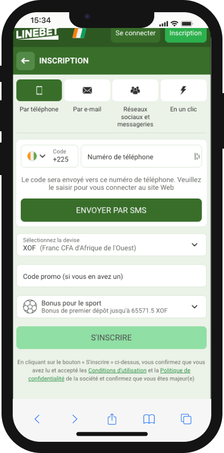 ouvrir un compte sur linebet