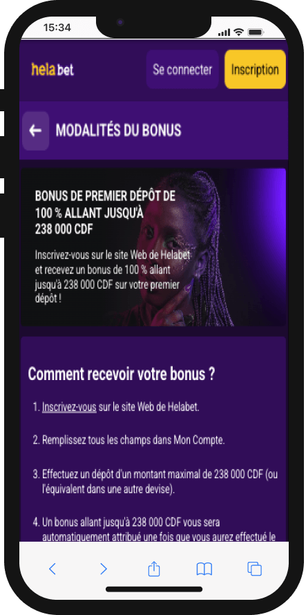 offre de bienvenue helabet afrique
